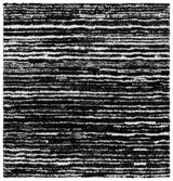 Safavieh Rumi Shag 6'-7" x 6'-7" Rug in Black / Ivory