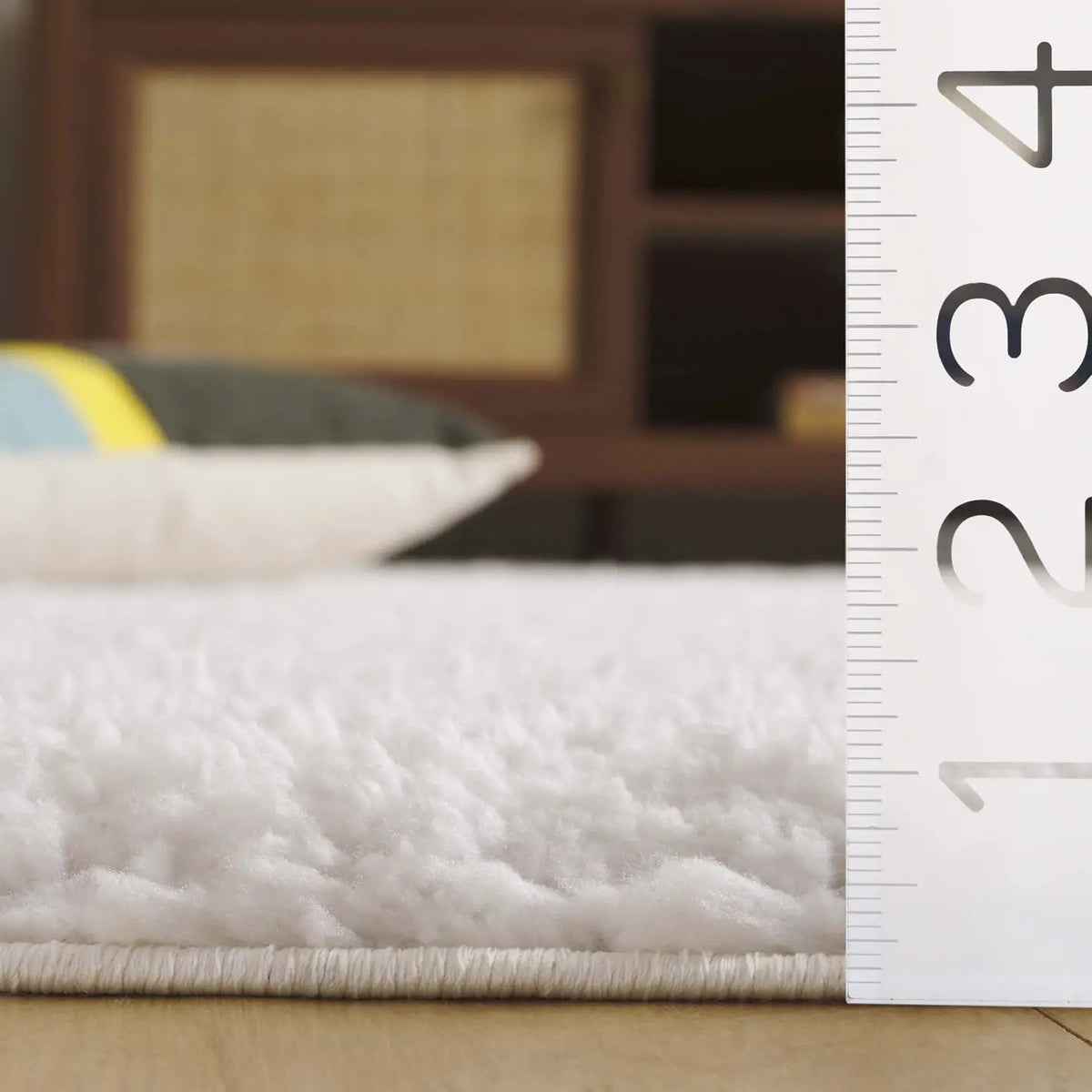 Safavieh Rumi Shag 4'-0" x 6'-0" Rug in Ivory
