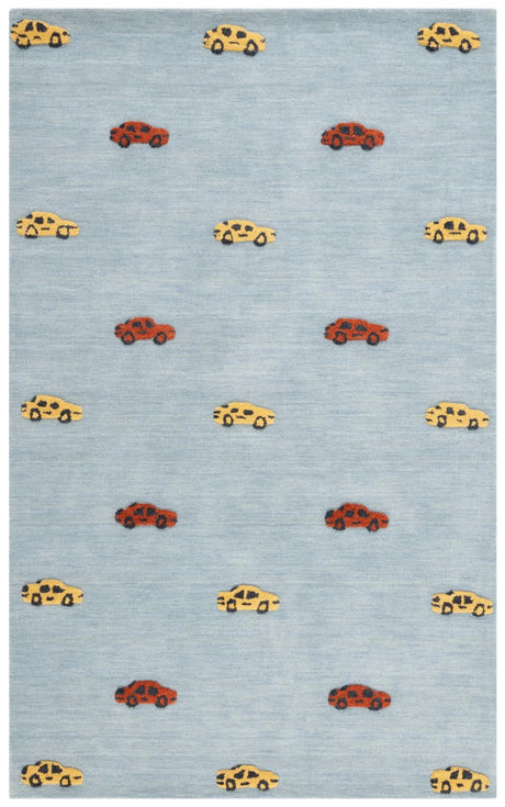 Safavieh Safavieh Kids 4'-0" x 6'-0" Rug in Light Blue / Yellow