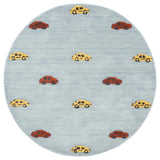 Safavieh Safavieh Kids 5'-0" x 5'-0" Rug in Light Blue / Yellow