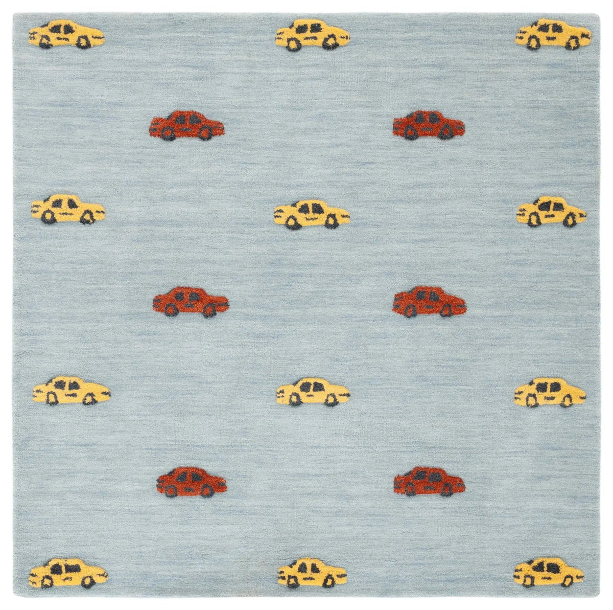 Safavieh Safavieh Kids 5'-0" x 5'-0" Rug in Light Blue / Yellow
