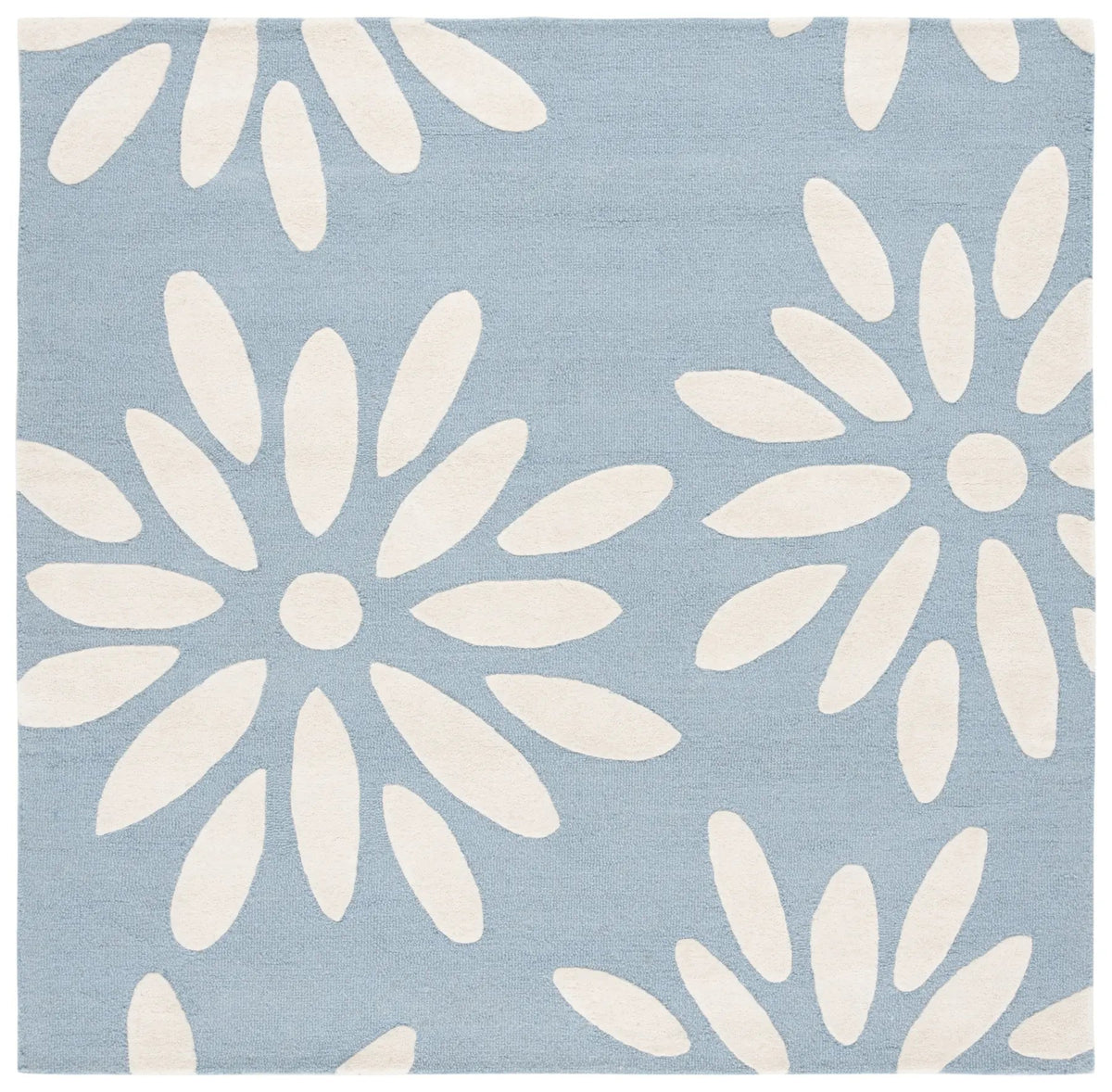 Safavieh Safavieh Kids 6'-0" x 6'-0" Rug in Light Blue / Ivory