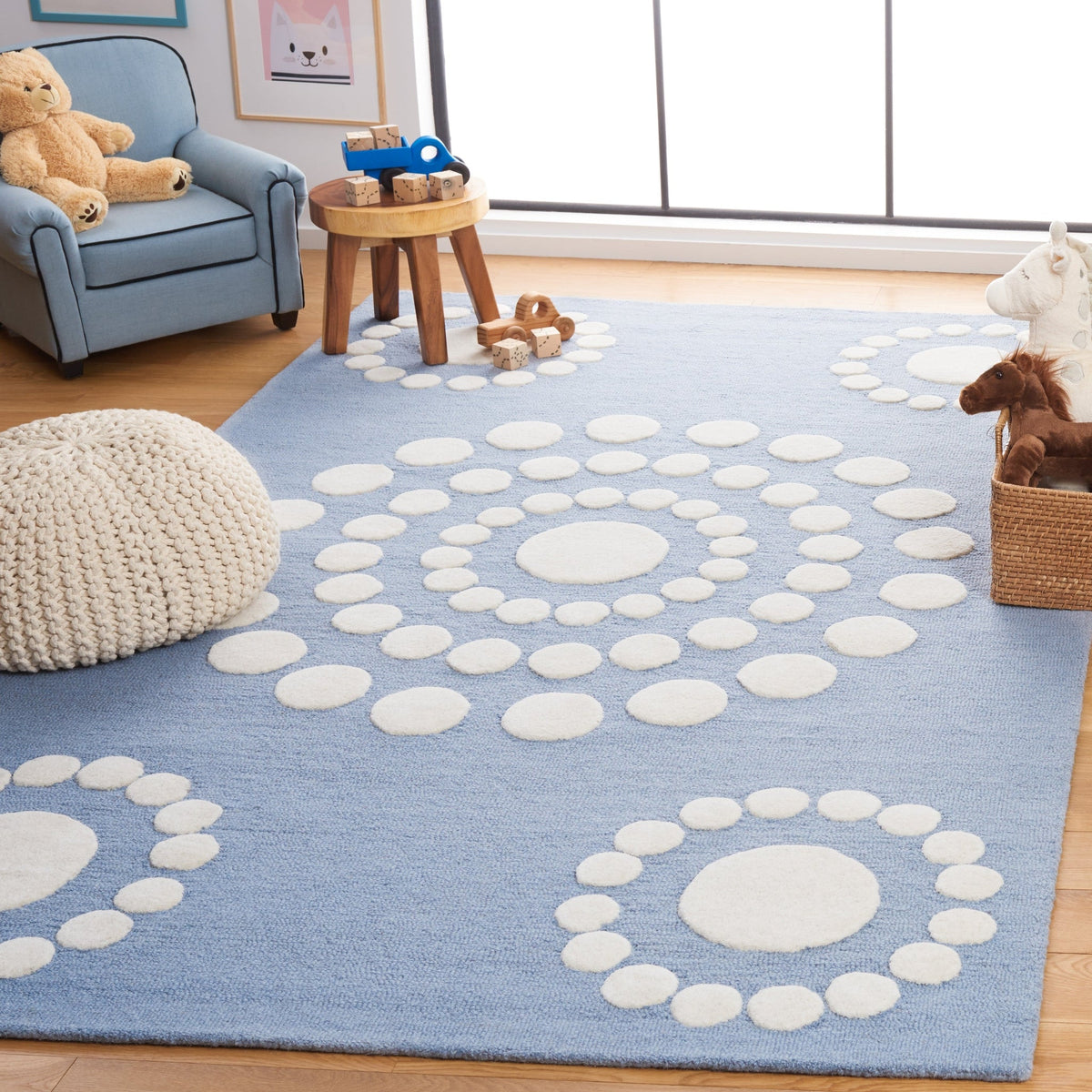 Safavieh Safavieh Kids Sfk924M Blue/Ivory Rug.