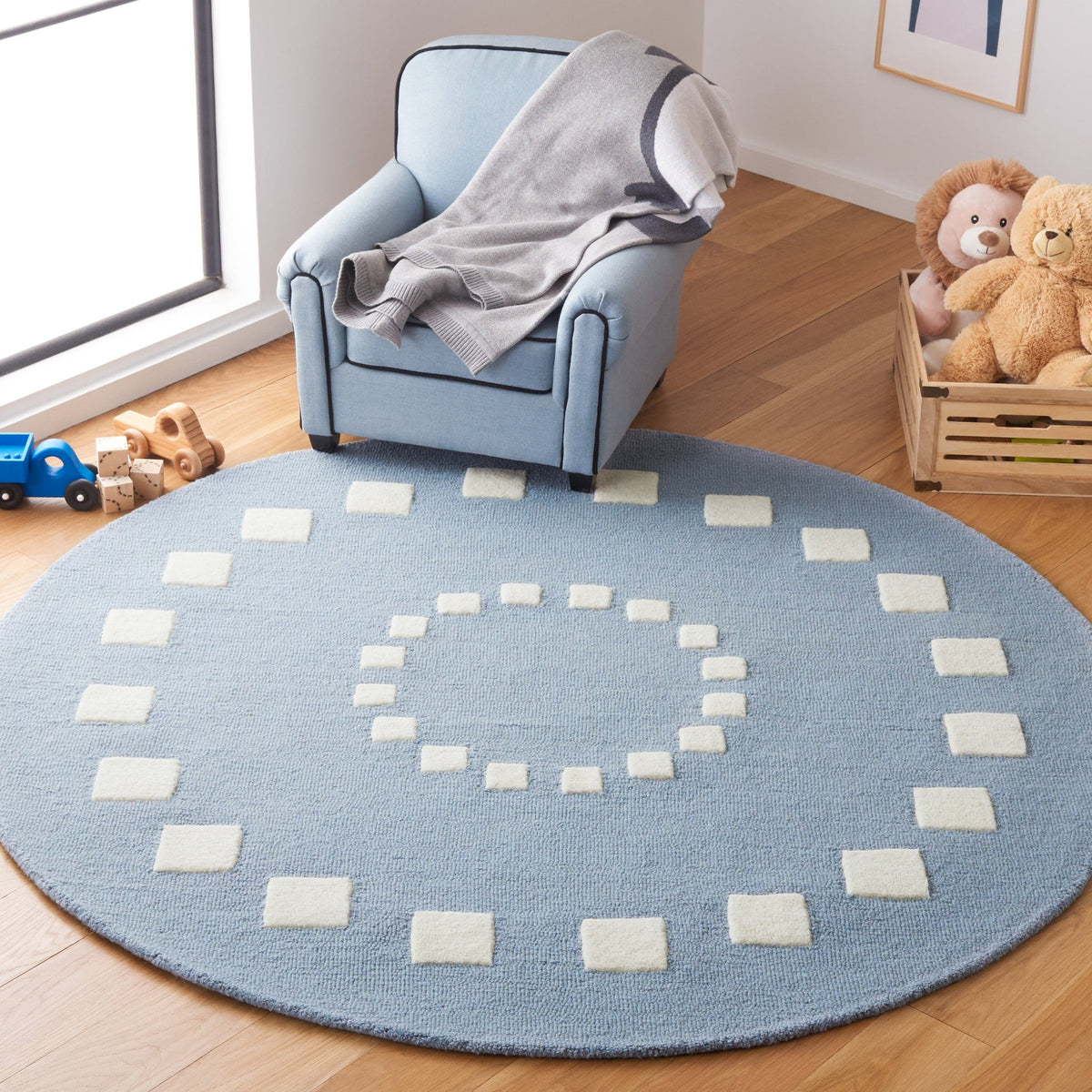 Safavieh Safavieh Kids Sfk925M Blue/Ivory Rug.