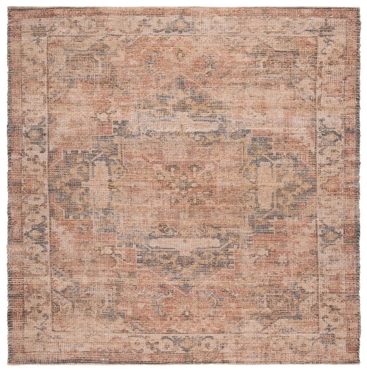 Safavieh Saffron 6'-0" x 6'-0" Rug in Natural / Pink