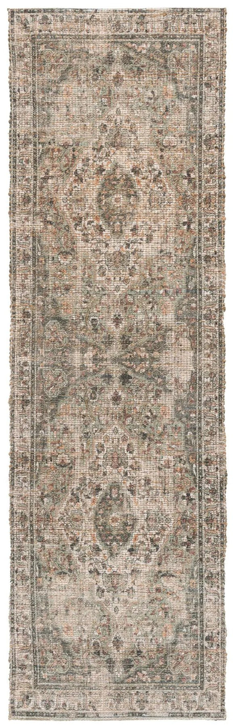 Safavieh Saffron 2'-3" x 8'-0" Rug in Natural / Green