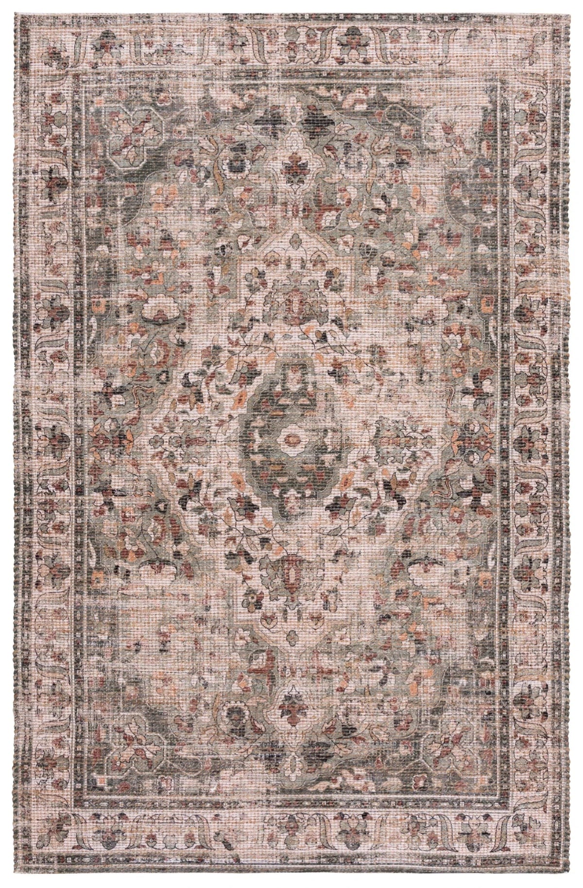 Safavieh Saffron 4'-0" x 6'-0" Rug in Natural / Green