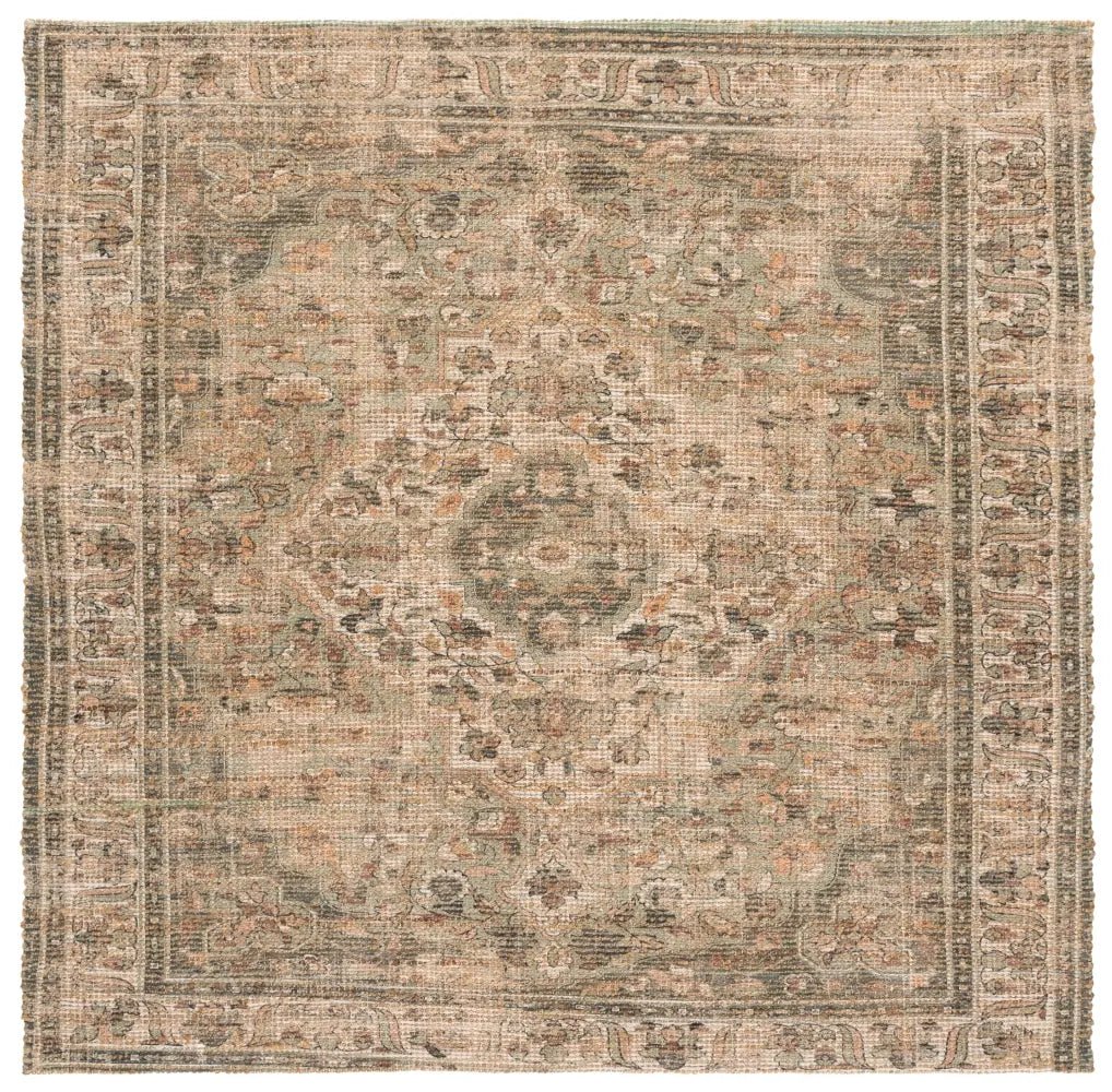 Safavieh Saffron 6'-0" x 6'-0" Rug in Natural / Green