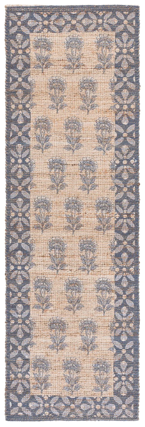 Safavieh Saffron 2'-3" x 8'-0" Rug in Natural / Blue