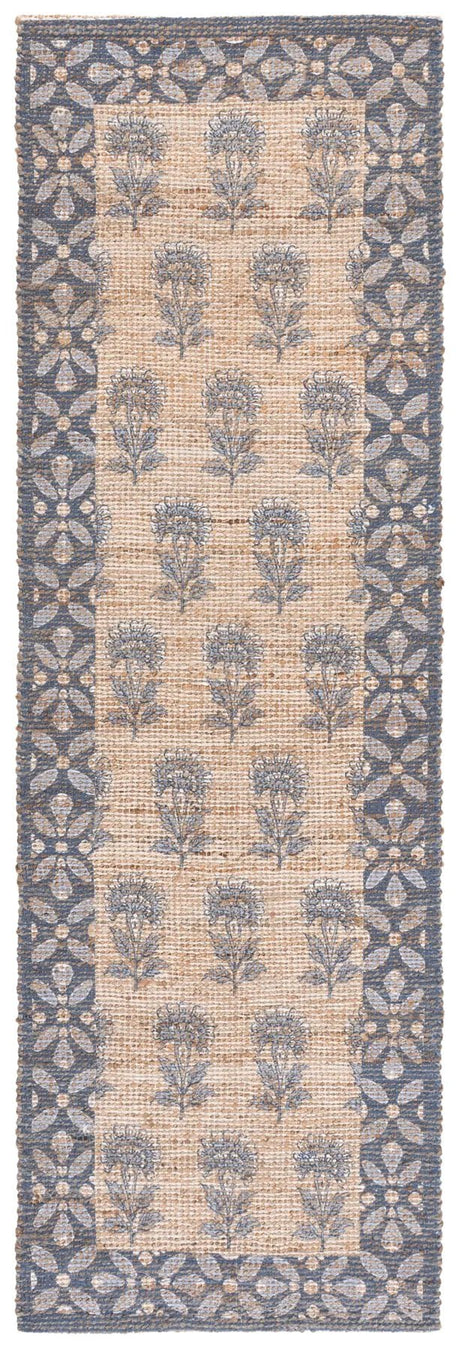 Safavieh Saffron 2'-3" x 8'-0" Rug in Natural / Blue