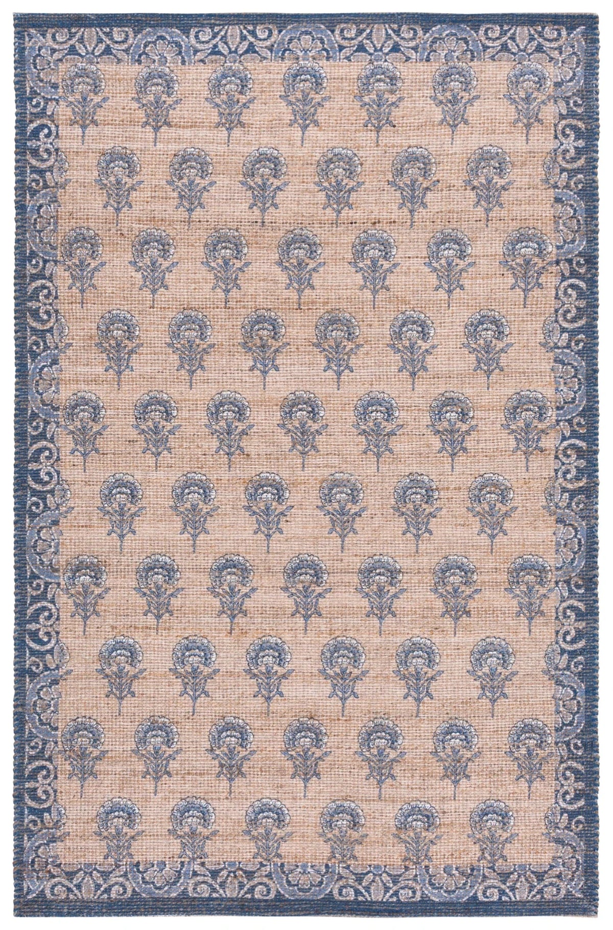 Safavieh Saffron 4'-0" x 6'-0" Rug in Natural / Blue