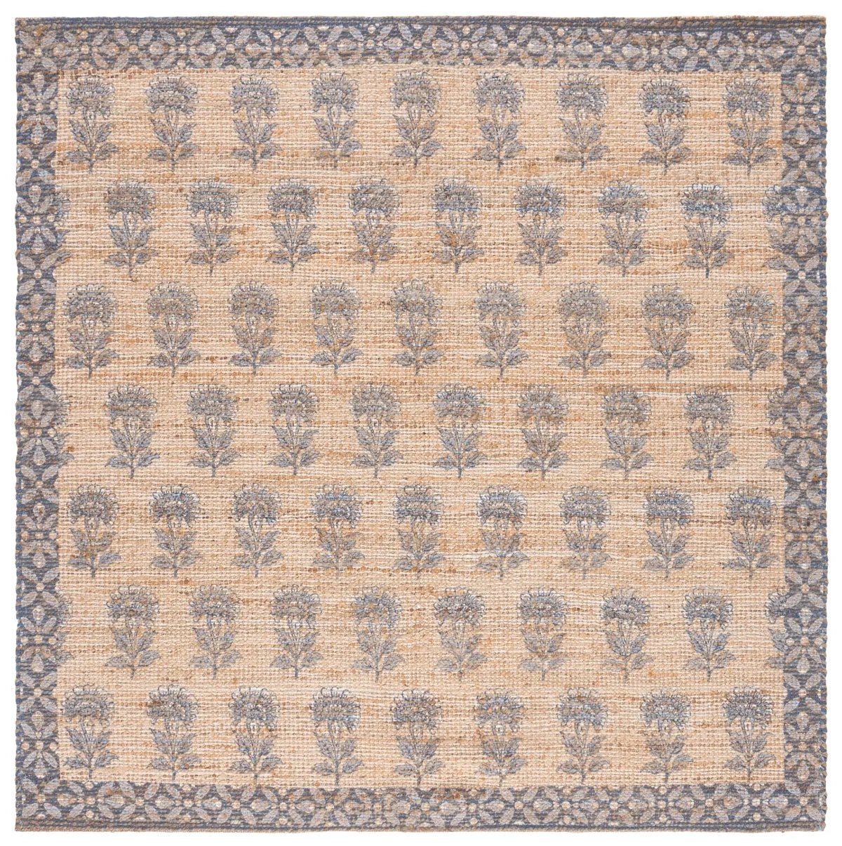 Safavieh Saffron 6'-0" x 6'-0" Rug in Natural / Blue