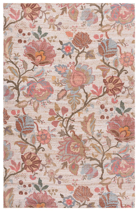 Safavieh Saffron 4'-0" x 6'-0" Rug in Ivory / Pink