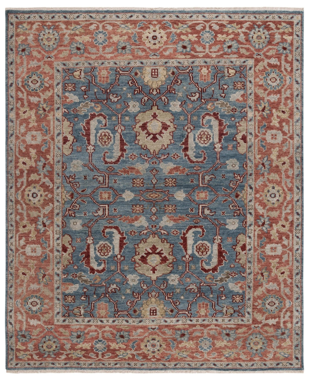 Safavieh Samarkand Srk128K Turquoise/Rust Rug.