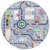Safavieh Santa Monica Kids 6'-0" x 6'-0" Rug in Light Grey / Grey