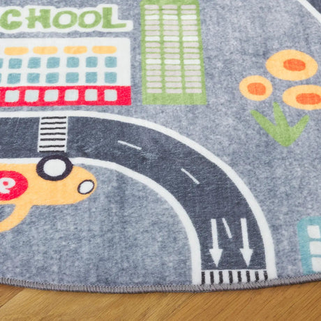 Safavieh Santa Monica Kids 6'-0" x 6'-0" Rug in Light Grey / Grey