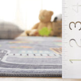 Safavieh Santa Monica Kids 4'-0" x 6'-0" Rug in Light Grey / Grey