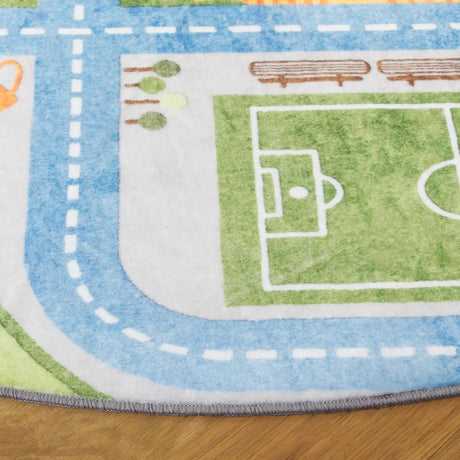 Safavieh Santa Monica Kids 6'-0" x 6'-0" Rug in Green / Grey