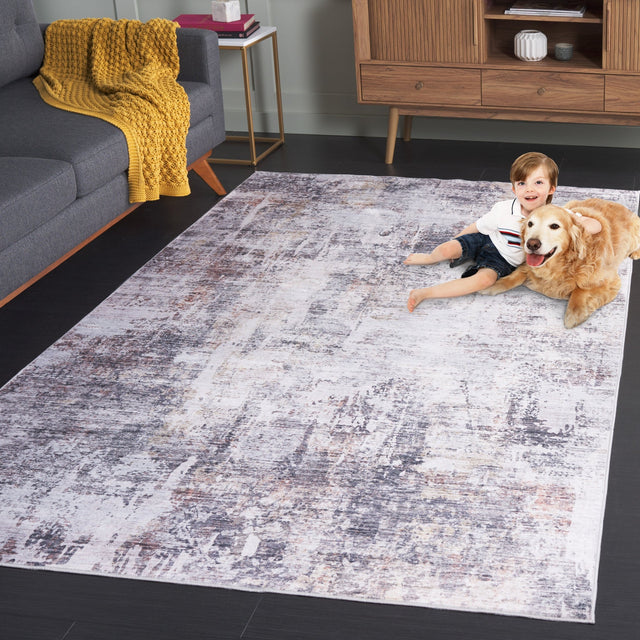 Safavieh Santa Monica Stm318B Beige/Charcoal Rug.