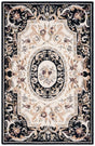 Safavieh Savonnerie 4'-0" x 6'-0" Rug in Ivory / Black