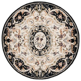Safavieh Savonnerie 6'-0" x 6'-0" Rug in Ivory / Black