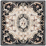 Safavieh Savonnerie 6'-0" x 6'-0" Rug in Ivory / Black