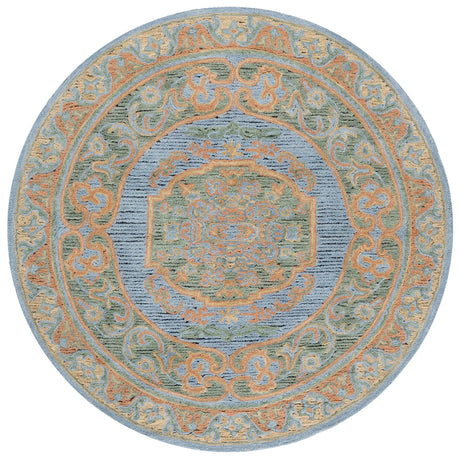 Safavieh Savonnerie 6'-0" x 6'-0" Rug in Pink / Gold