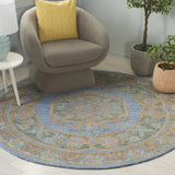 Safavieh Savonnerie 6'-0" x 6'-0" Rug in Pink / Gold