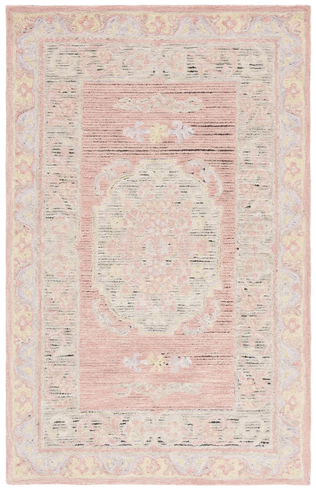 Safavieh Savonnerie 4'-0" x 6'-0" Rug in Pink / Beige