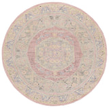 Safavieh Savonnerie 6'-0" x 6'-0" Rug in Pink / Beige