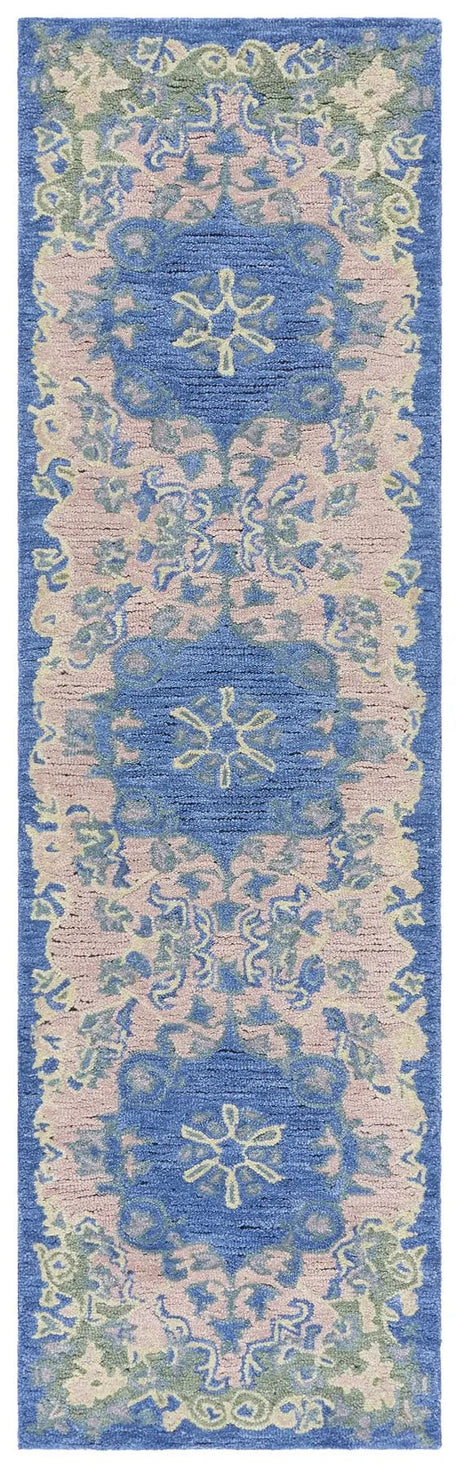 Safavieh Savonnerie 2'-3" x 8'-0" Rug in Blue / Pink