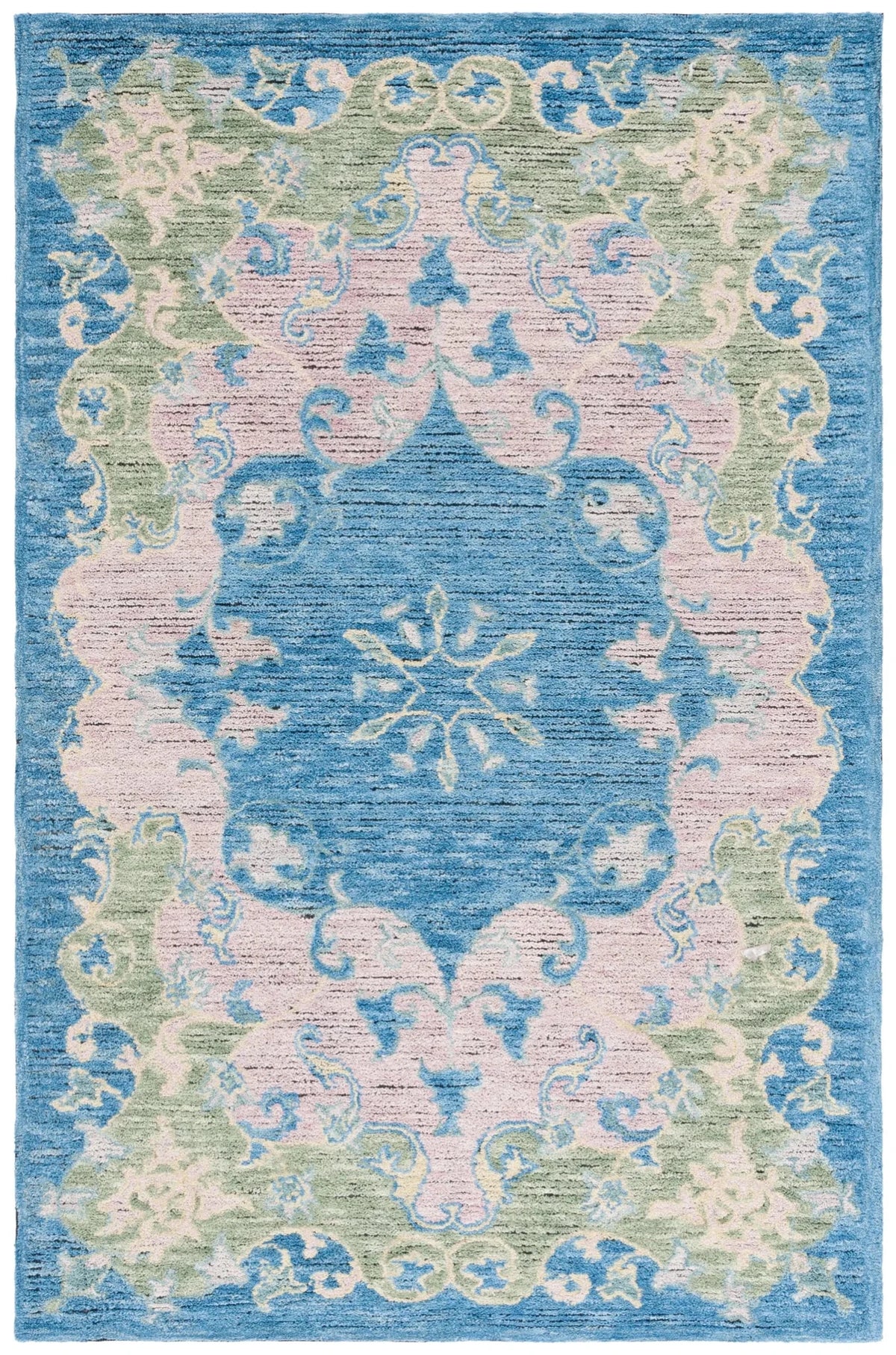Safavieh Savonnerie 4'-0" x 6'-0" Rug in Blue / Pink