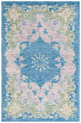 Safavieh Savonnerie 4'-0" x 6'-0" Rug in Blue / Pink