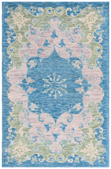 Safavieh Savonnerie 4'-0" x 6'-0" Rug in Blue / Pink