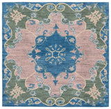 Safavieh Savonnerie 6'-0" x 6'-0" Rug in Blue / Pink