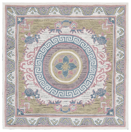Safavieh Savonnerie 6'-0" x 6'-0" Rug in Ivory / Beige