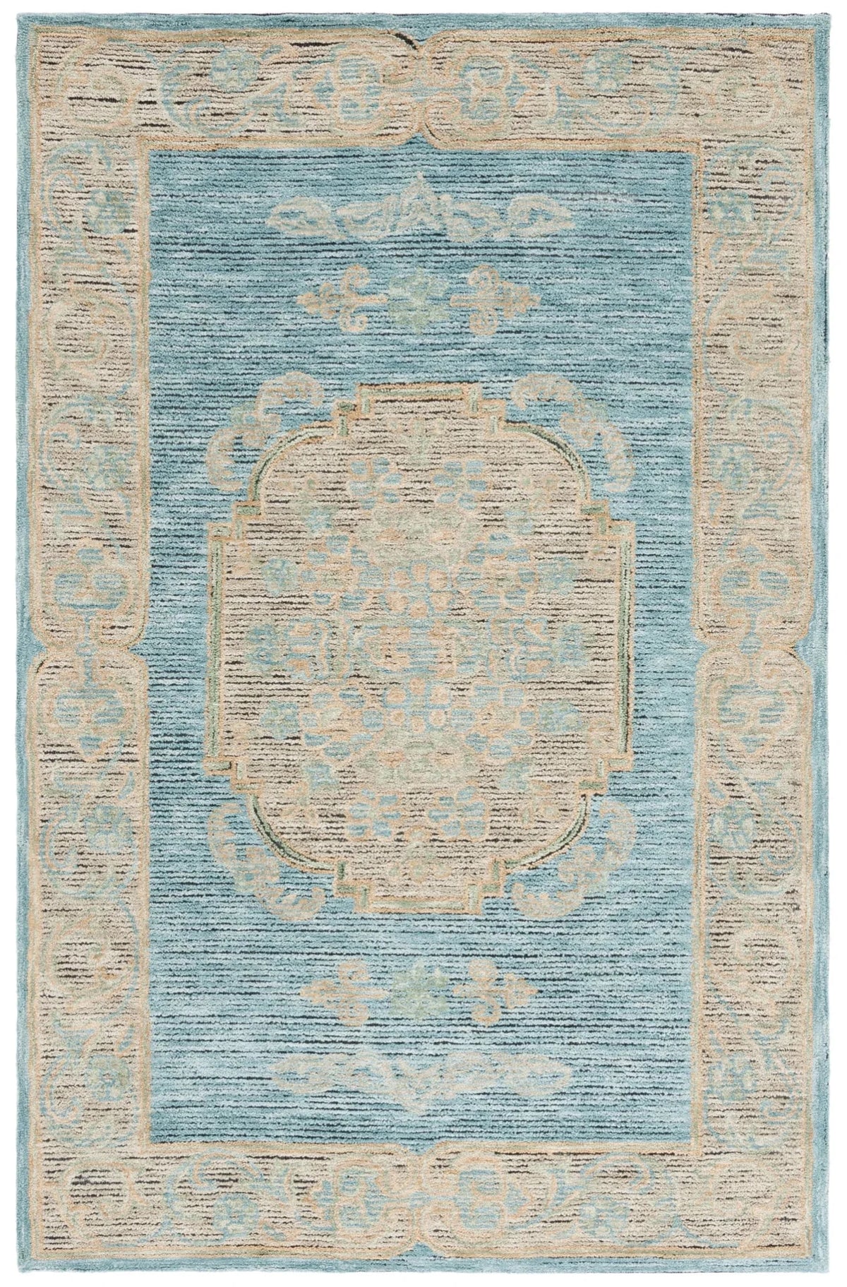 Safavieh Savonnerie 4'-0" x 6'-0" Rug in Blue / Beige