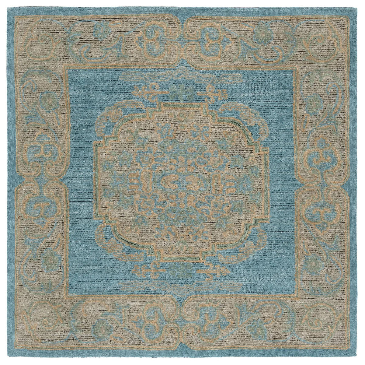 Safavieh Savonnerie 6'-0" x 6'-0" Rug in Blue / Beige