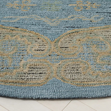 Safavieh Savonnerie 6'-0" x 6'-0" Rug in Blue / Beige