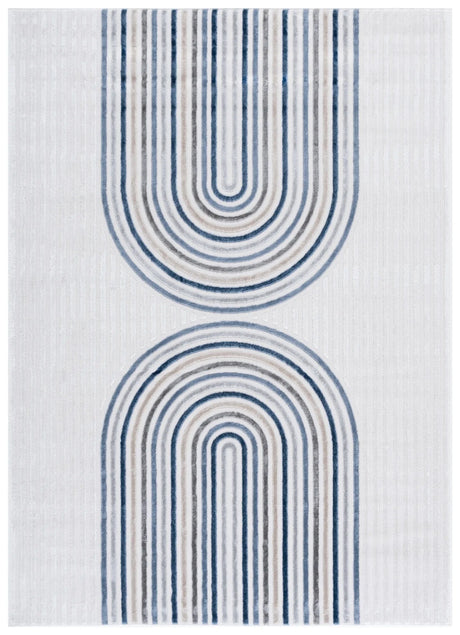 Safavieh Saylor 100 4'-0" x 6'-0" Rug in Ivory / Blue Grey