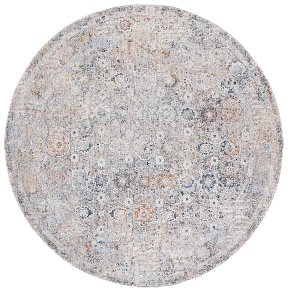 Safavieh Scarlett 400 6'-7" x 6'-7" Rug in Beige / Blue Ivory
