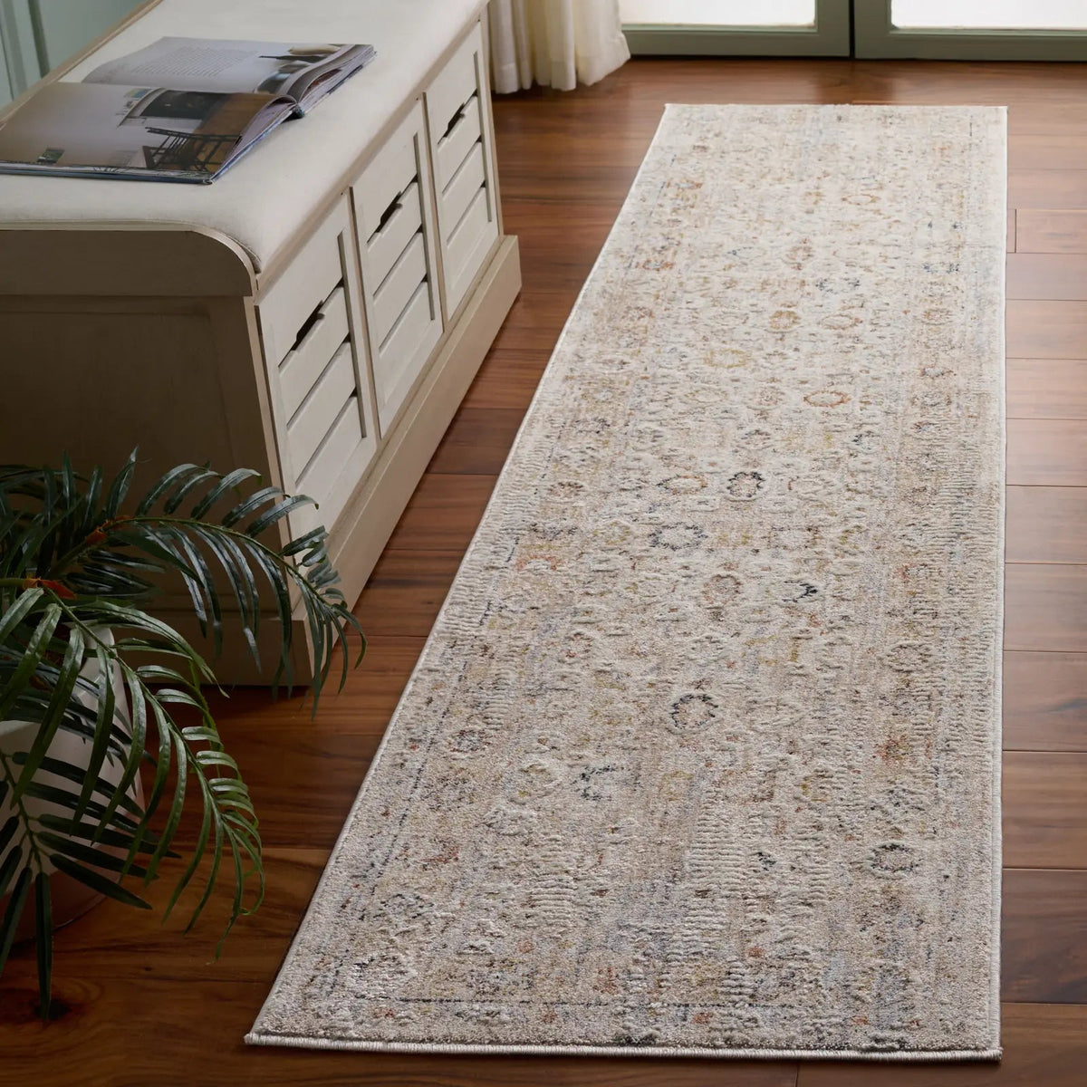 Safavieh Scarlett 400 2'-0" x 8'-0" Rug in Beige / Rust Brown