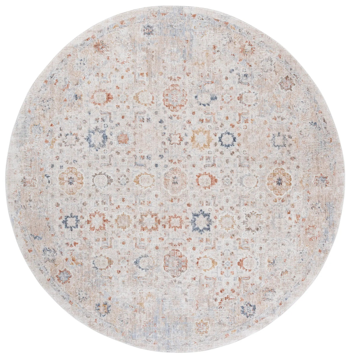 Safavieh Scarlett 400 6'-7" x 6'-7" Rug in Beige / Rust Brown