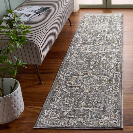 Safavieh Scarlett 400 2'-0" x 8'-0" Rug in Grey / Ivory Rust