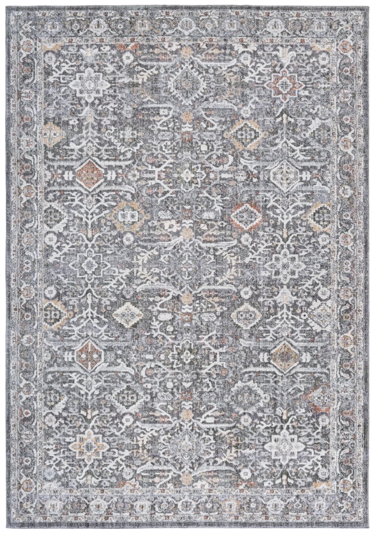 Safavieh Scarlett 400 4'-0" x 6'-0" Rug in Grey / Ivory Rust