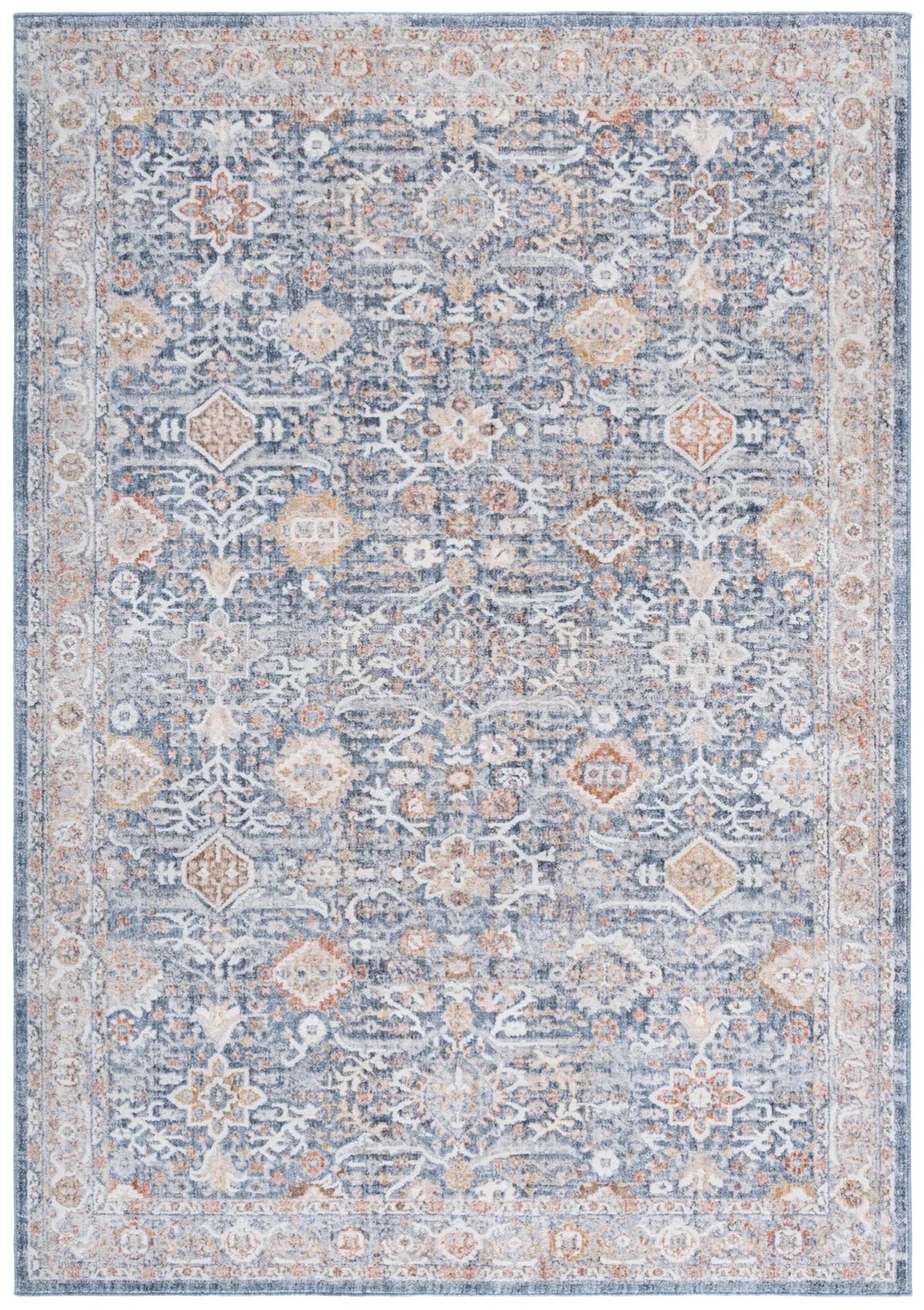 Safavieh Scarlett 400 4'-0" x 6'-0" Rug in Blue / Ivory Rust