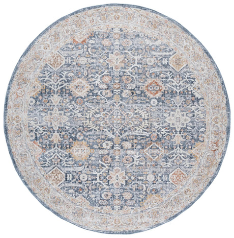 Safavieh Scarlett 400 6'-7" x 6'-7" Rug in Blue / Ivory Rust