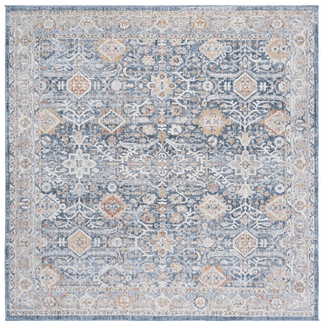 Safavieh Scarlett 400 6'-7" x 6'-7" Rug in Blue / Ivory Rust