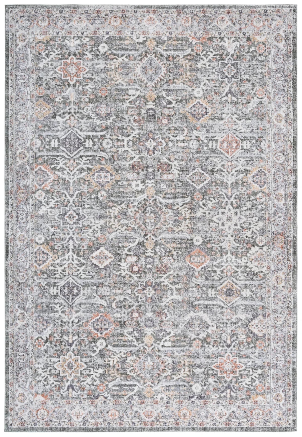 Safavieh Scarlett 400 4'-0" x 6'-0" Rug in Green / Ivory Rust