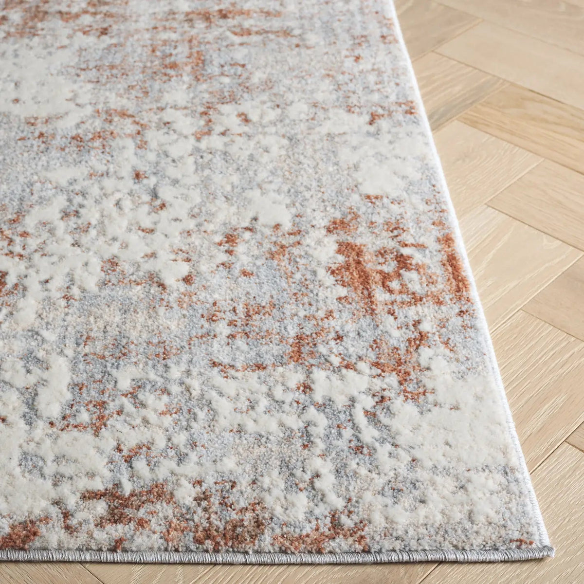 Safavieh Scarlett 400 4'-0" x 6'-0" Rug in Light Grey / Ivory Rust